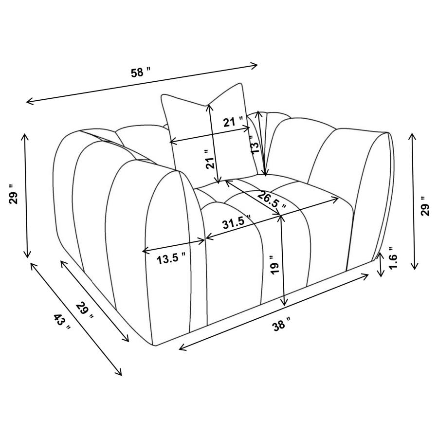 Modal Additional Images for Winchester Boucle Upholstered Chair and a Half Sand Pebble