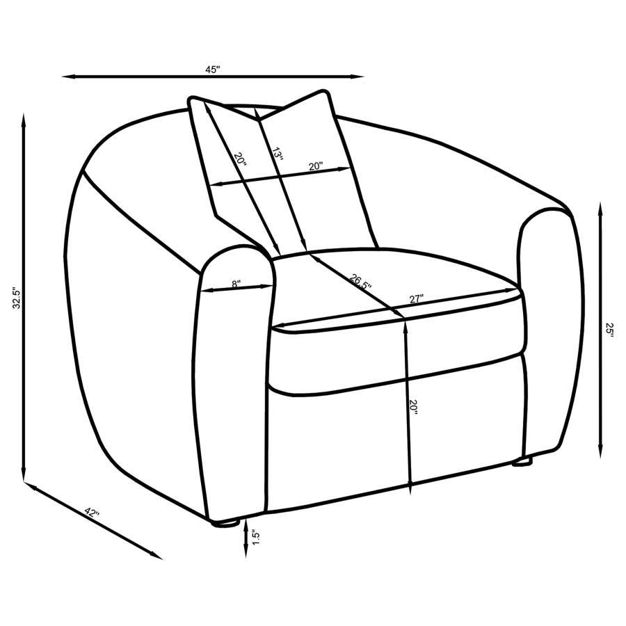 Modal Additional Images for Isabella 3-piece Fabric Upholstered Sofa Set Sand