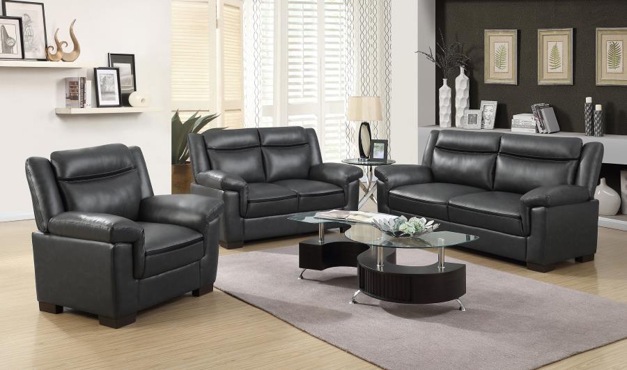Modal Additional Images for Arabella Upholstered Padded Arm Loveseat Grey