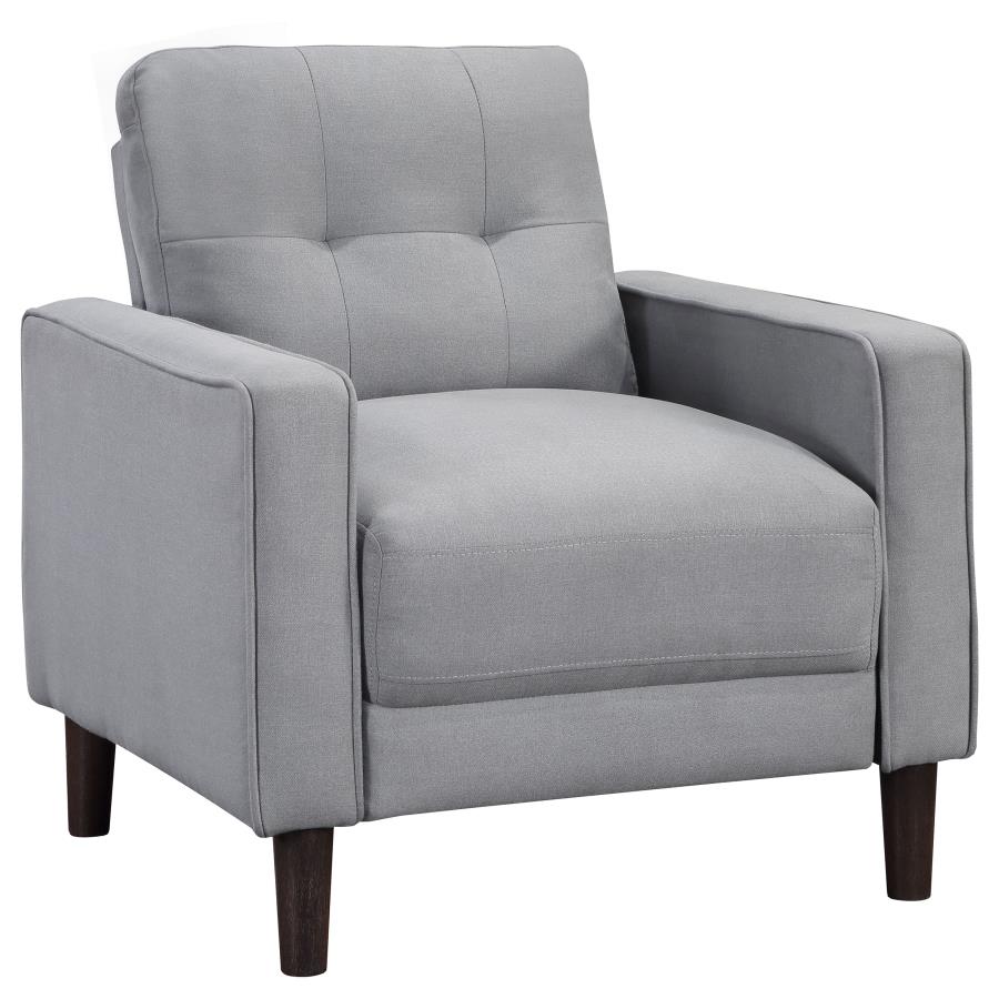Bowen Upholstered Track Arm Tufted Accent Chair Grey (image for) Bowen Upholstered Track Arm Tufted Accent Chair Grey