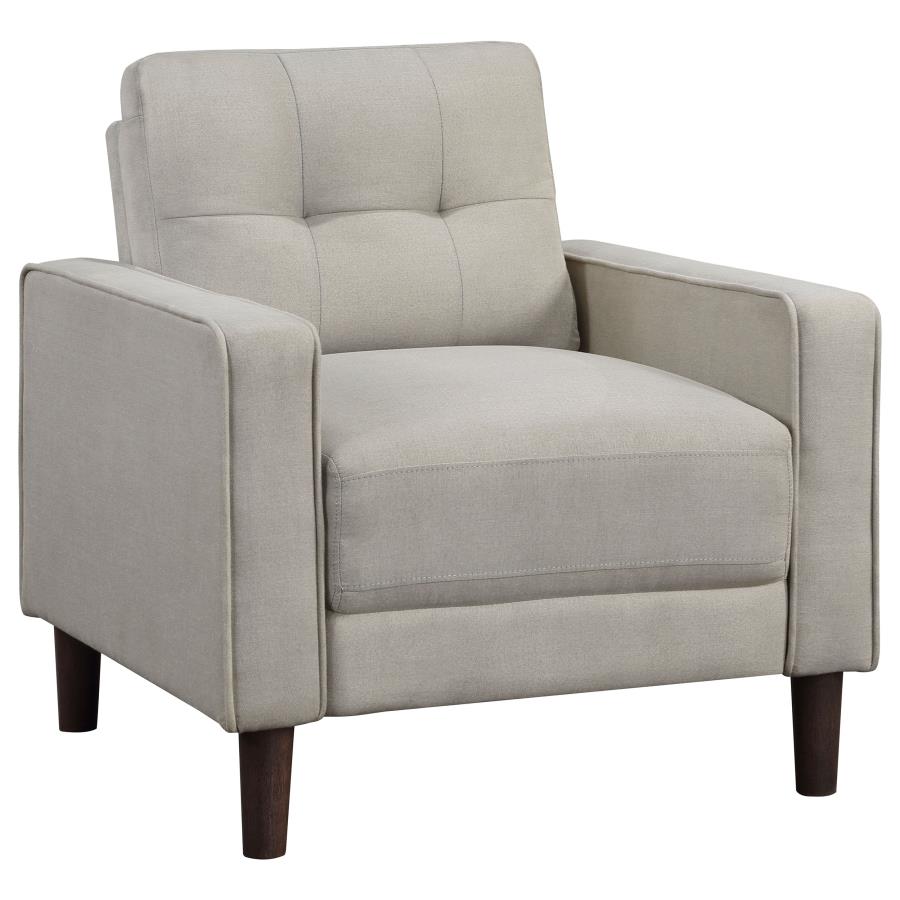 Bowen Upholstered Track Arm Tufted Accent Chair Beige (image for) Bowen Upholstered Track Arm Tufted Accent Chair Beige