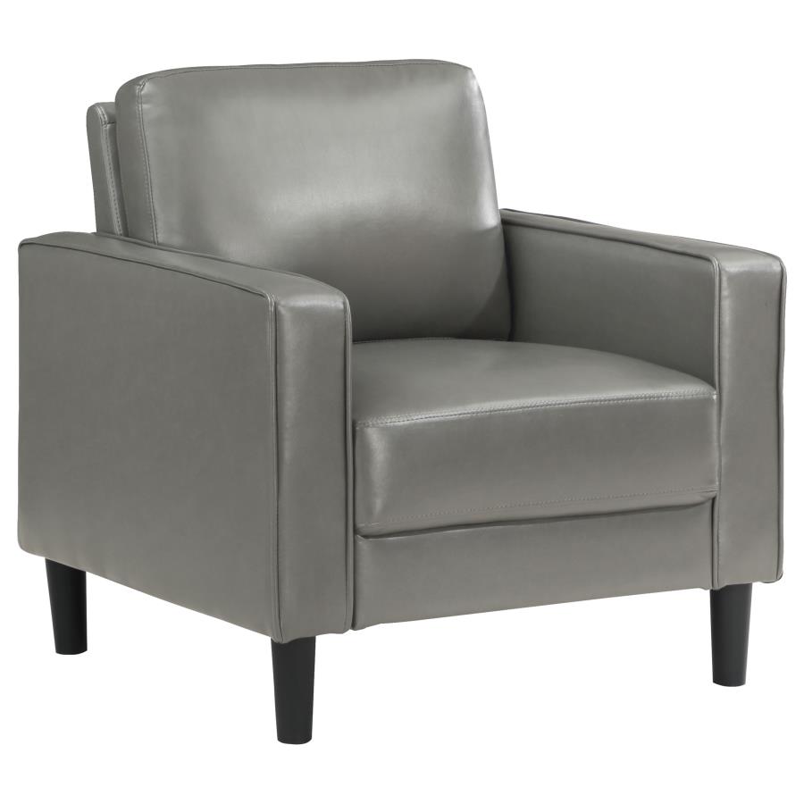 Ruth Upholstered Track Arm Accent Chair Grey (image for) Ruth Upholstered Track Arm Accent Chair Grey