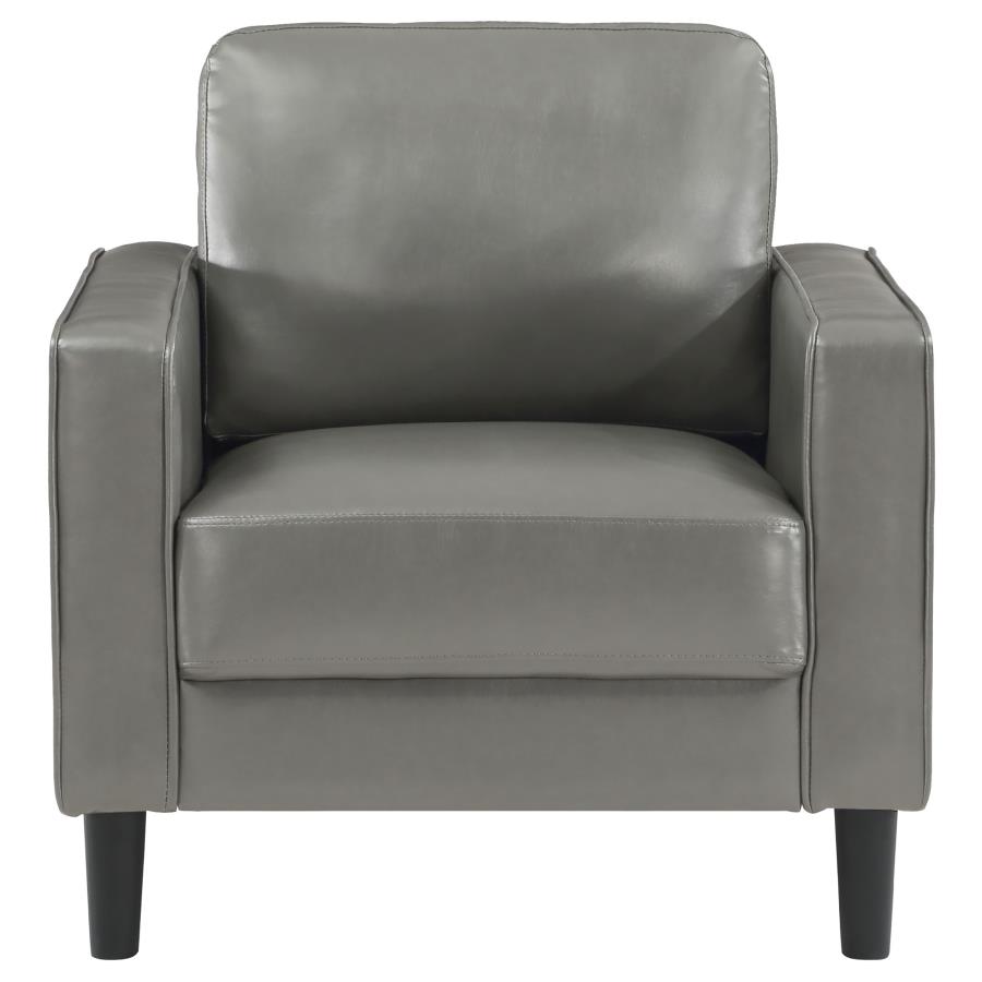 Ruth Upholstered Track Arm Accent Chair Grey