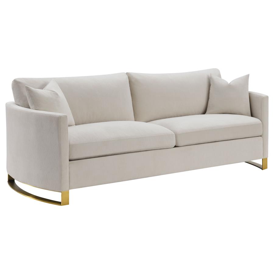 (image for) Corliss Upholstered Curved Track Arm Sofa Beige