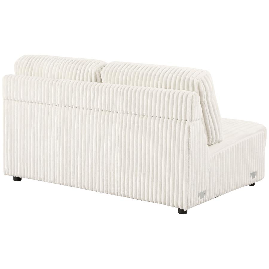Emberson Upholstered Armless Loveseat Ivory