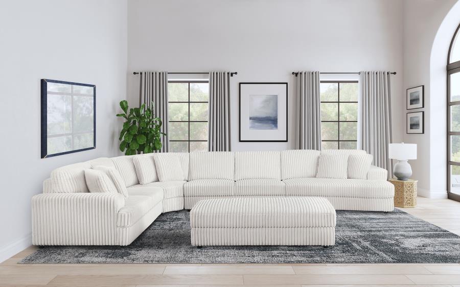 Modal Additional Images for Emberson Upholstered Armless Loveseat Ivory