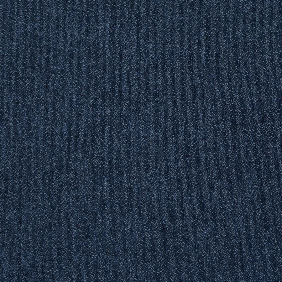 Lively Chenille Upholstered Modern Track Arm Chair Blue