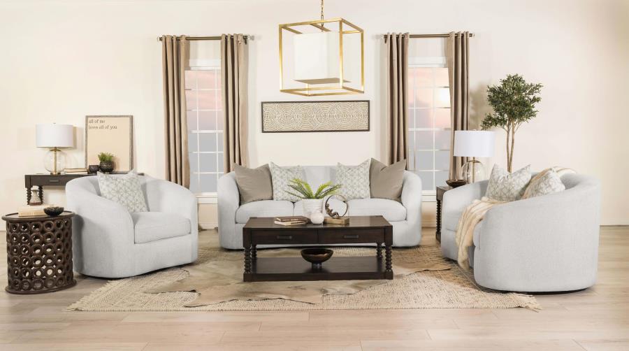 Modal Additional Images for Rainn Boucle Upholstered Sloped Arm Sofa Latte
