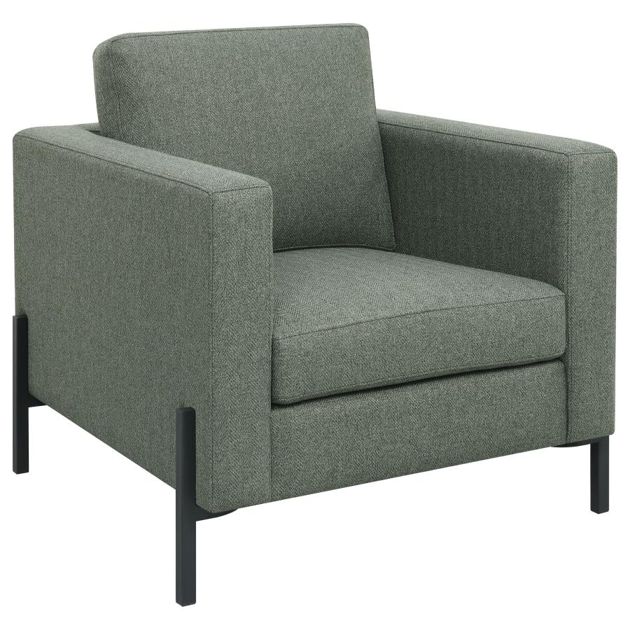 Tilly Upholstered Track Arm Accent Chair Sage (image for) Tilly Upholstered Track Arm Accent Chair Sage