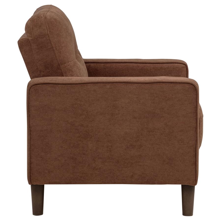 Bowen II 3-piece Fabric Upholstered Track Arm Sofa Set Rust