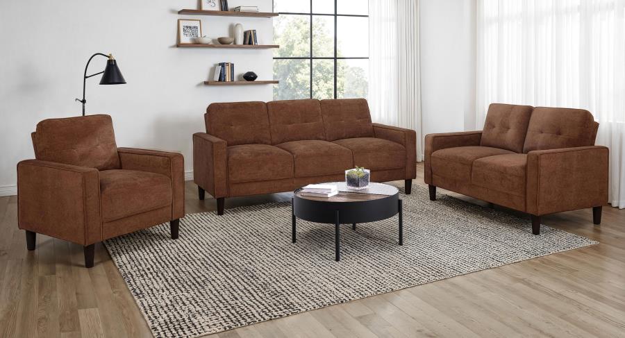 Modal Additional Images for Bowen II Fabric Upholstered Track Arm Sofa Rust