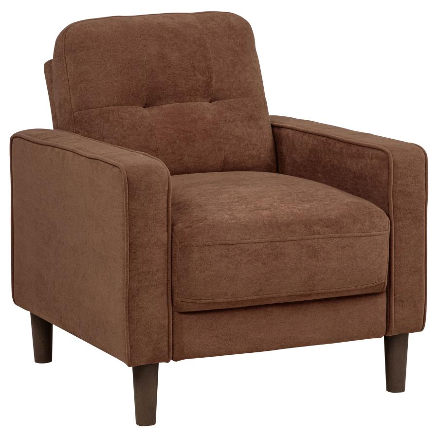 (image for) Bowen II Fabric Upholstered Track Arm Accent Chair Rust