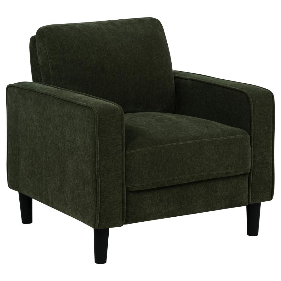 (image for) Ruth Fabric Upholstered Track Arm Accent Chair Matcha Green