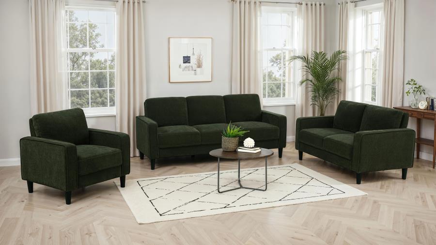 Modal Additional Images for Ruth Fabric Upholstered Track Arm Accent Chair Matcha Green