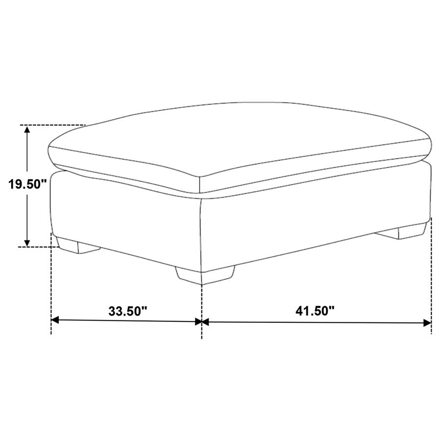 Modal Additional Images for Lakeview 6-piece Upholstered Modular Sectional Sofa Ivory