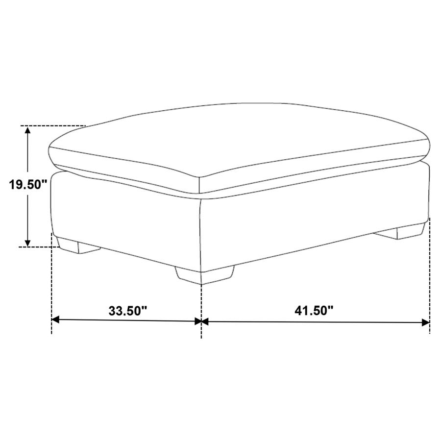 Modal Additional Images for Lakeview 5-piece Upholstered Modular Sectional Sofa Ivory