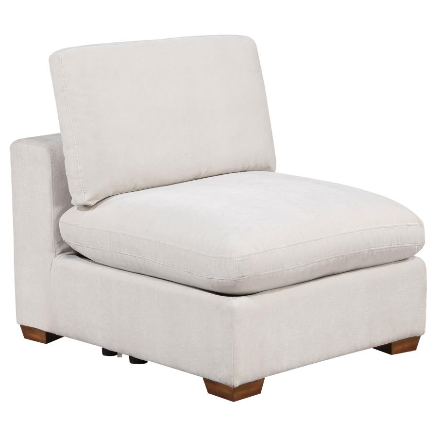 Lakeview Upholstered Armless Chair Ivory (image for) Lakeview Upholstered Armless Chair Ivory