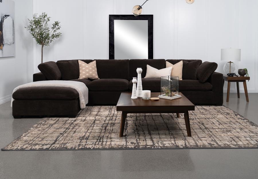 Modal Additional Images for Lakeview Rectangular Upholstered Ottoman Dark Chocolate