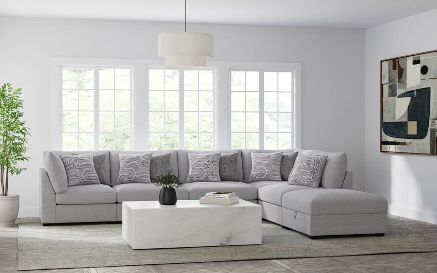 Modal Additional Images for Cambria Upholstered Armless Chair Grey