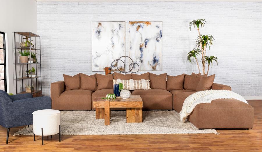 Modal Additional Images for Jennifer Upholstered Armless Chair Terracotta