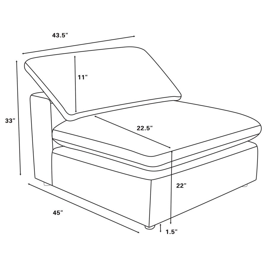 Modal Additional Images for Raleigh 5-piece Boucle Upholstered Modular Sectional Ivory