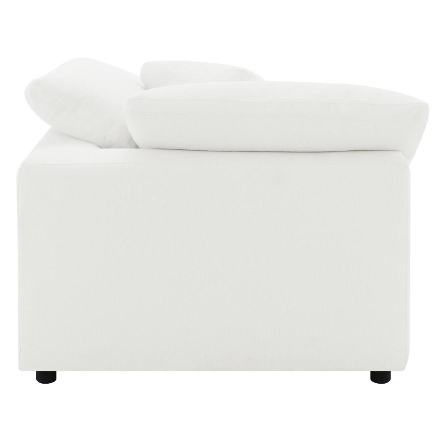 Raleigh Boucle Upholstered Corner Chair Ivory