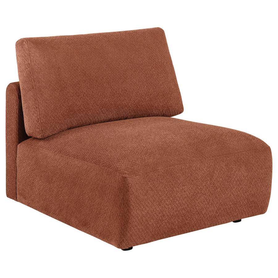 Elysia 6-piece Chenille Upholstered Modular Sectional Sofa Coral