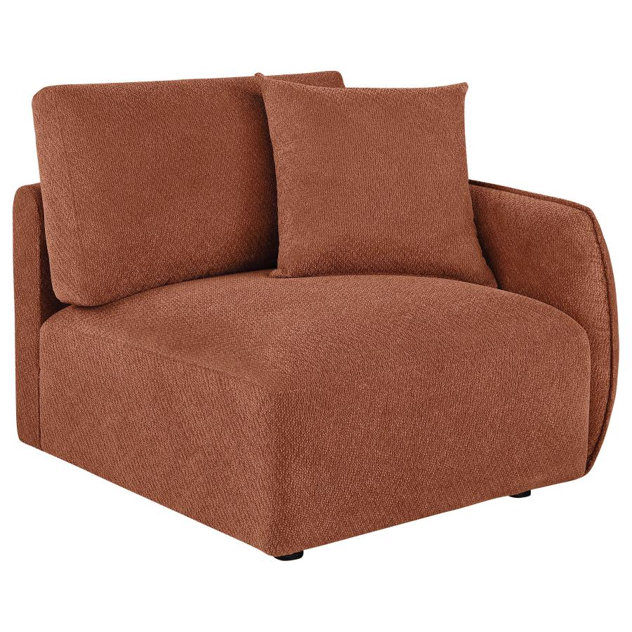 Elysia 6-piece Chenille Upholstered Modular Sectional Sofa Coral