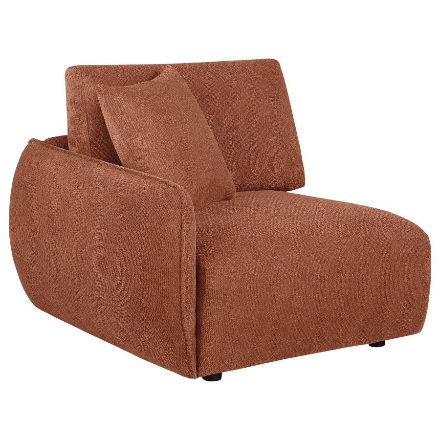 Elysia 5-piece Chenille Upholstered Modular Sectional Sofa Coral