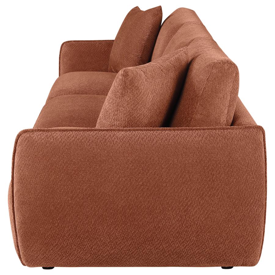 Elysia Chenille Upholstered Modular Lounge Sofa Coral