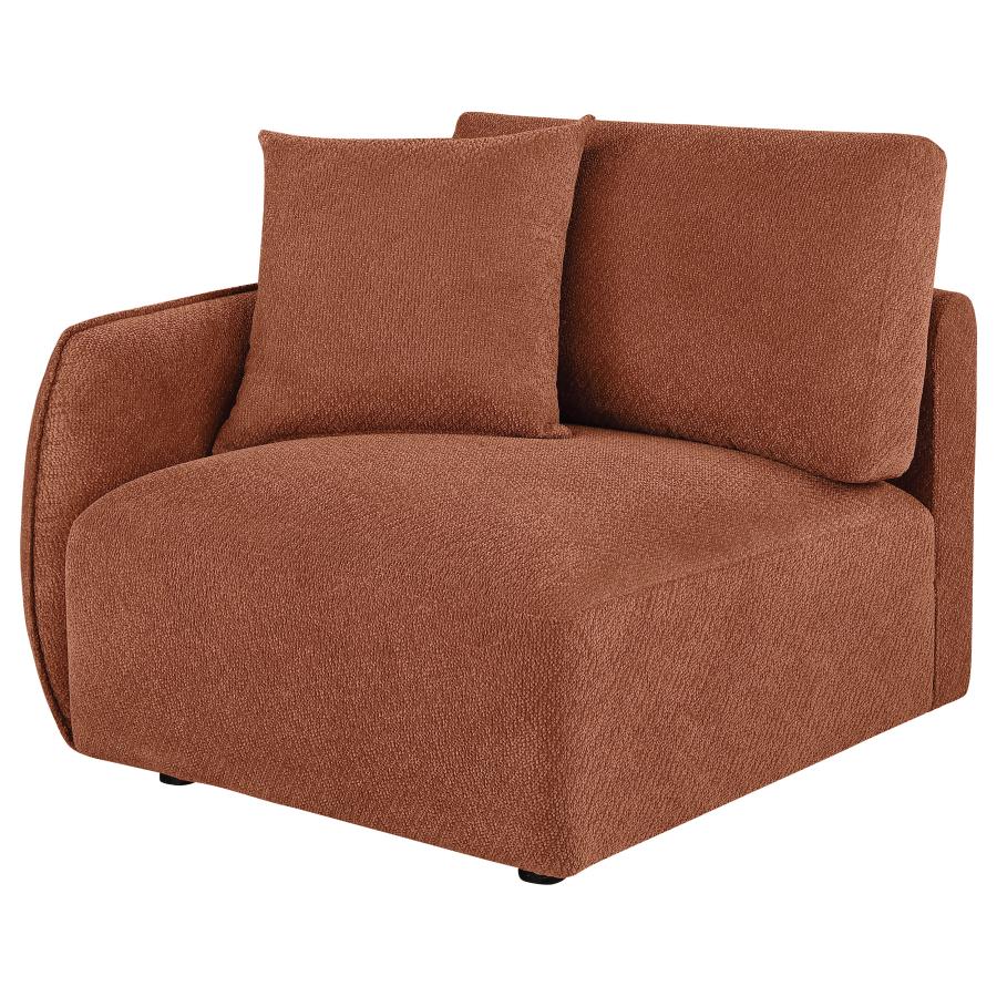 Elysia Chenille Upholstered Modular LAF Chair Coral