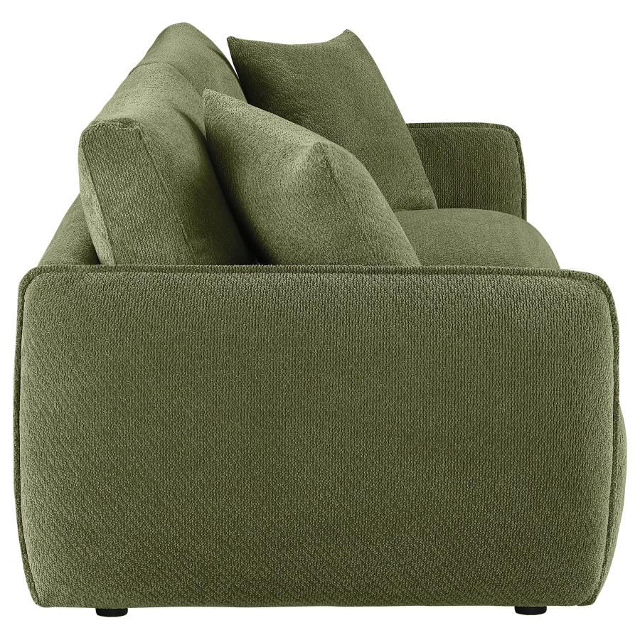 Elysia Chenille Upholstered Modular Lounge Loveseat Green