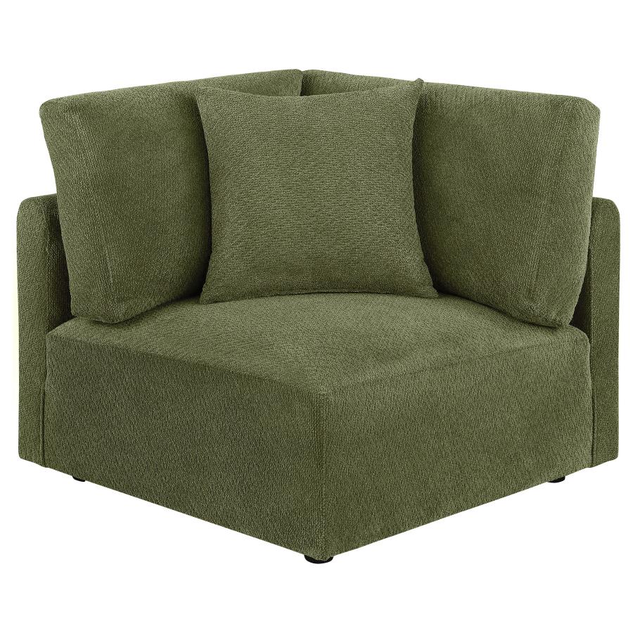 Elysia 6-piece Chenille Upholstered Modular Sectional Sofa Green