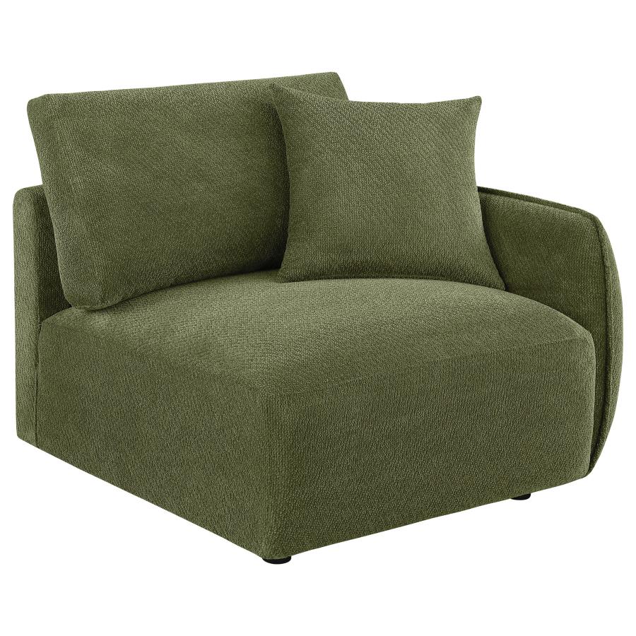 Elysia 6-piece Chenille Upholstered Modular Sectional Sofa Green