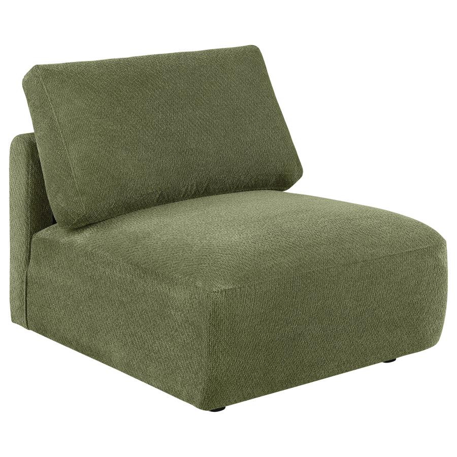 Elysia 5-piece Chenille Upholstered Modular Sectional Sofa Green