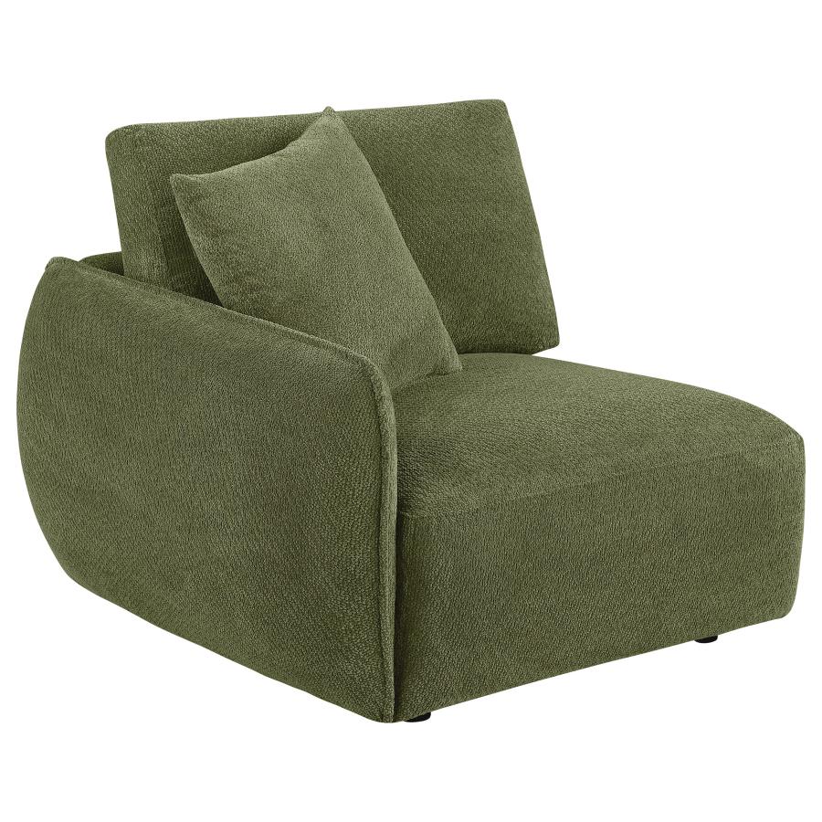 Elysia 5-piece Chenille Upholstered Modular Sectional Sofa Green