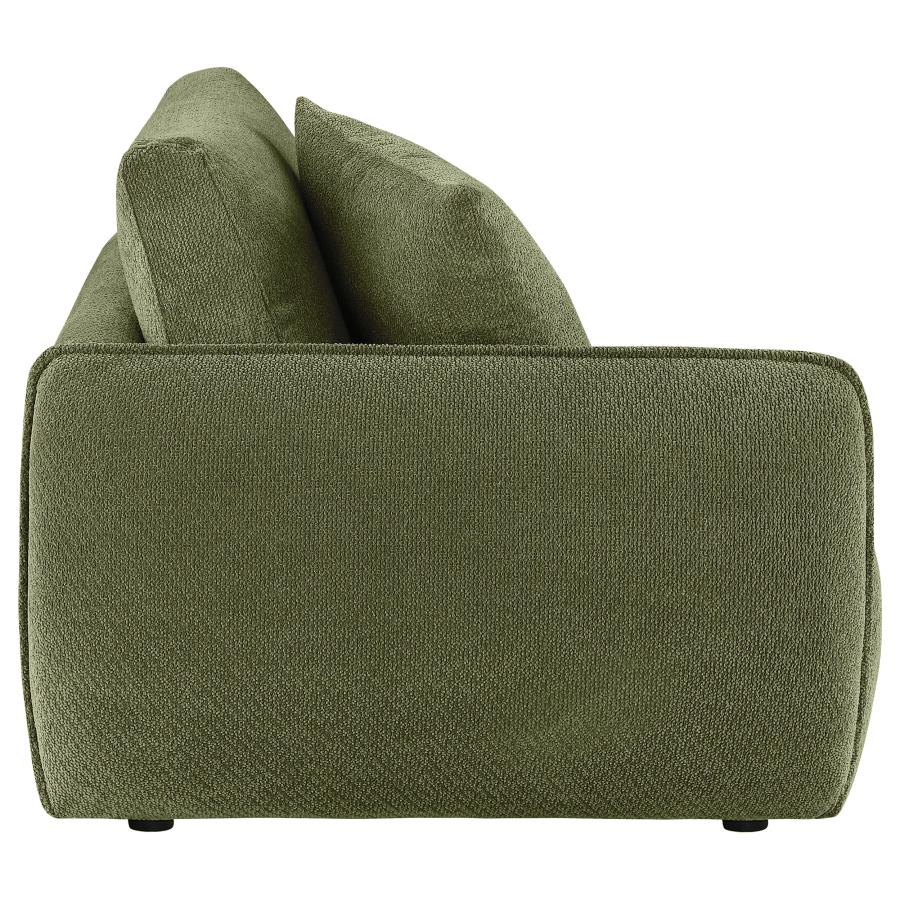 Elysia Chenille Upholstered Modular LAF Chair Green