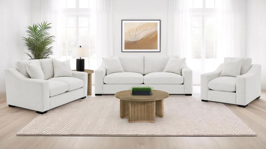 Modal Additional Images for Ashlyn Fabric Upholstered Track Arm Accent Chair Sand