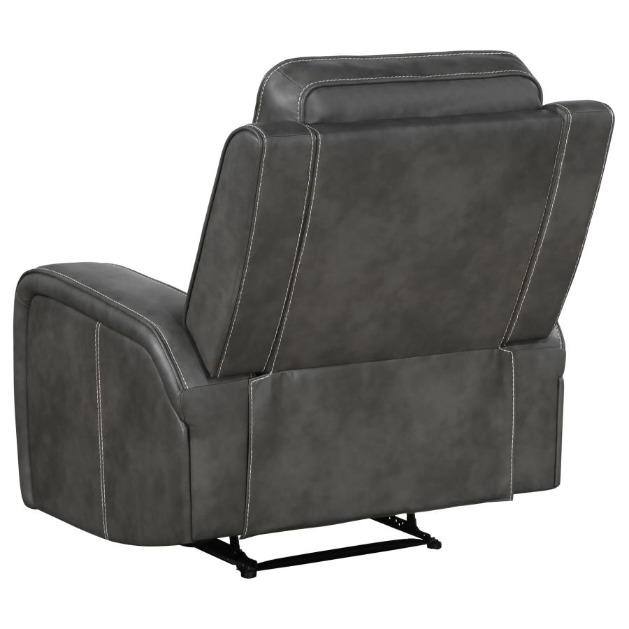 Raelynn 3-piece Upholstered Reclining Sofa Set Grey