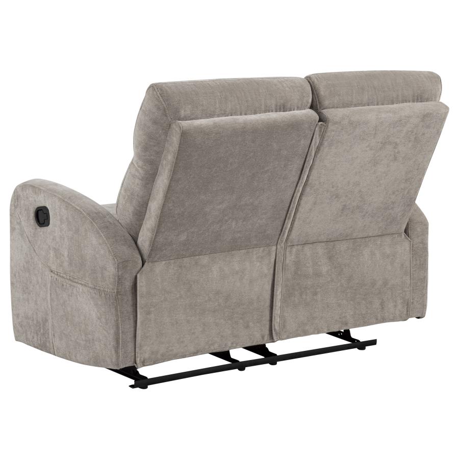 Hamilton 2-piece Chenille Manual Reclining Sofa Set Sand
