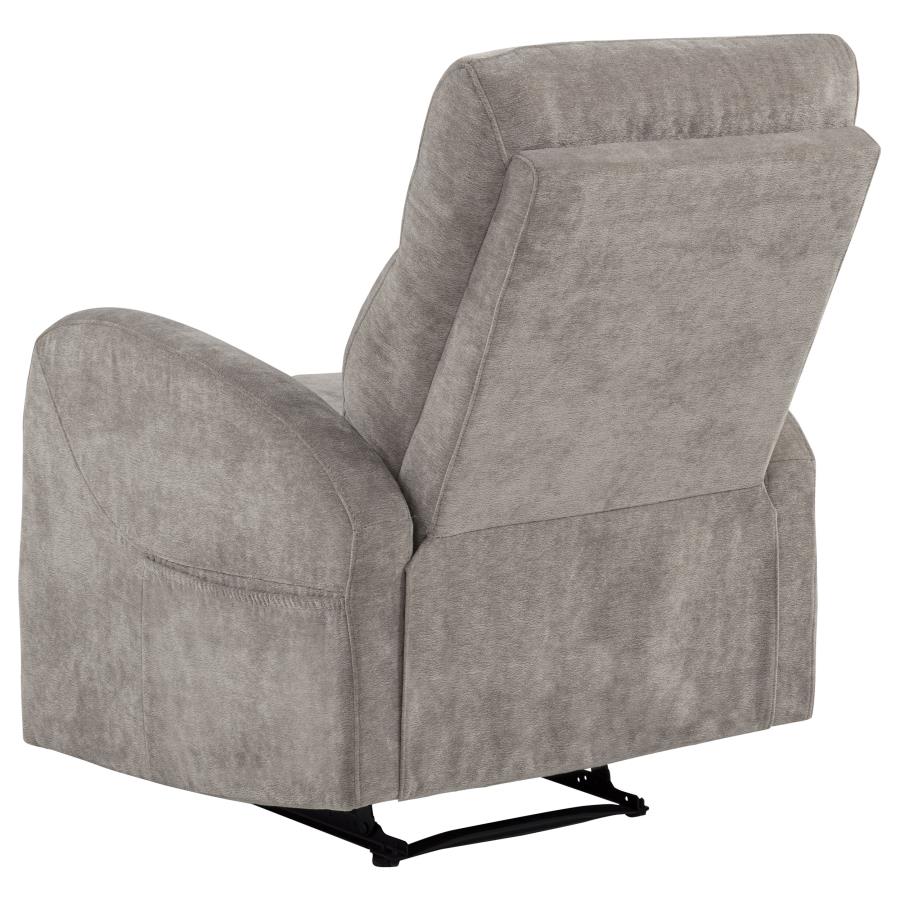 Hamilton Chenille Upholstered Manual Glider Recliner Sand