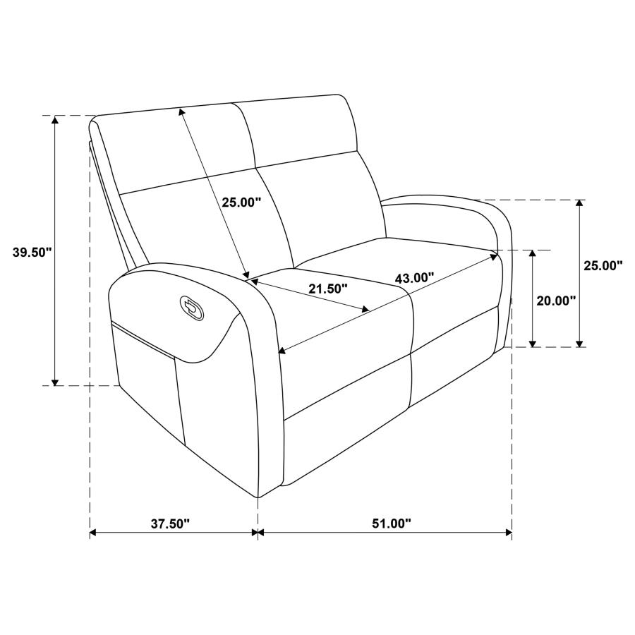 Hamilton Chenille Upholstered Manual Reclining Loveseat Charcoal Grey