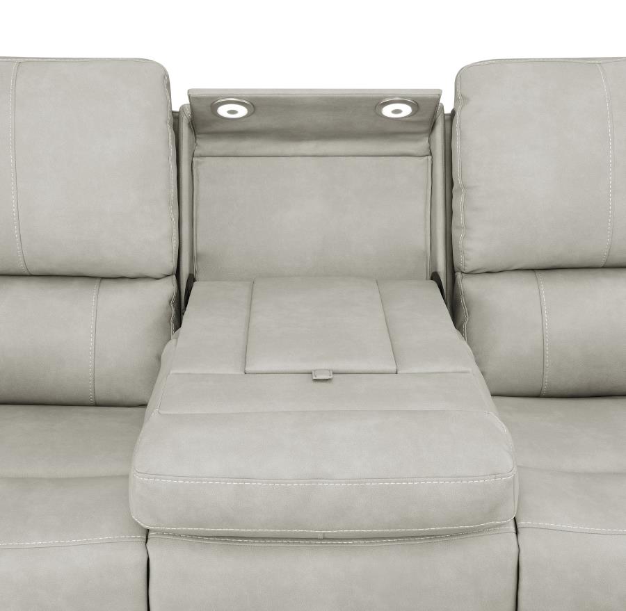 Brickston 2-piece Triple Power Reclining Sofa Set Grey
