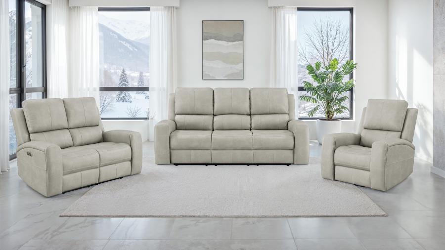 Modal Additional Images for Brickston Triple Power Reclining Sofa Grey