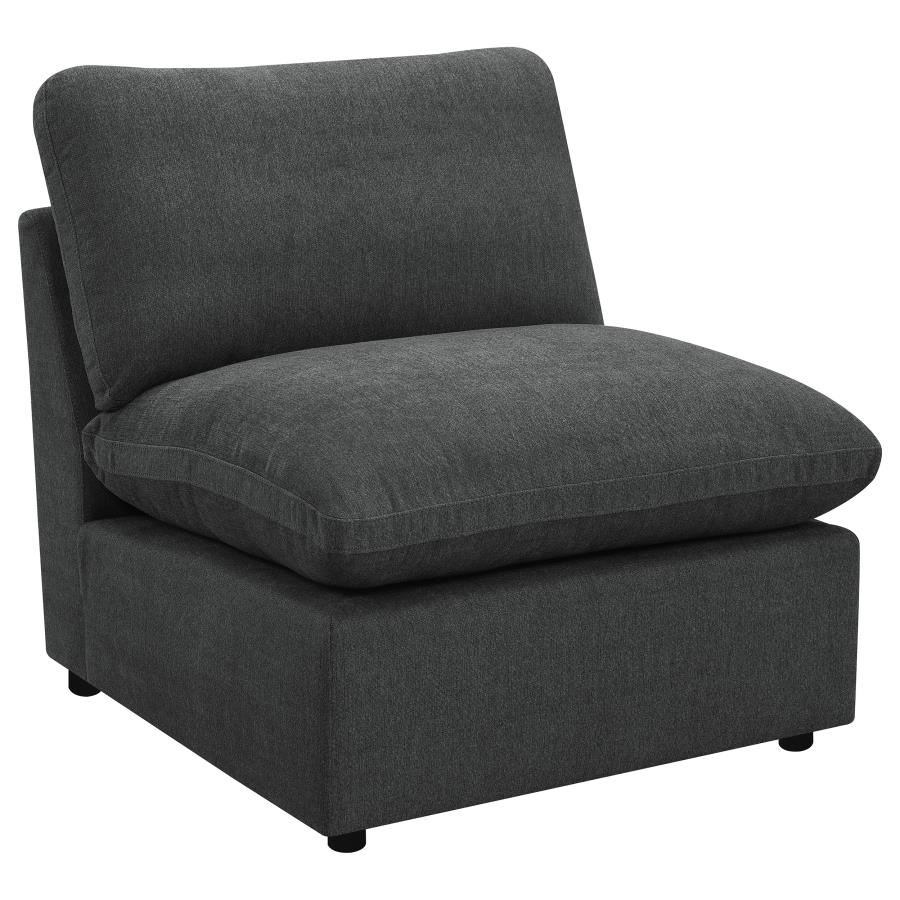 Collins Modular Armless Chair Dark Grey (image for) Collins Modular Armless Chair Dark Grey