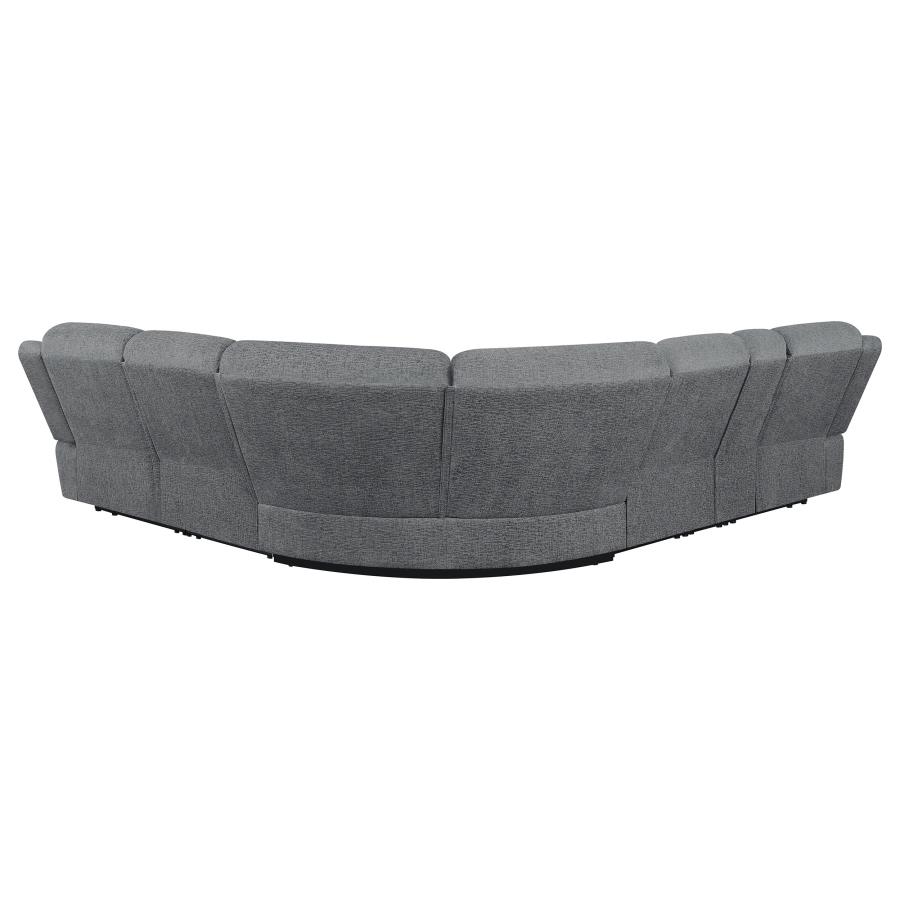 Bahrain 6-piece Modular Reclining Sectional Sofa Charcoal