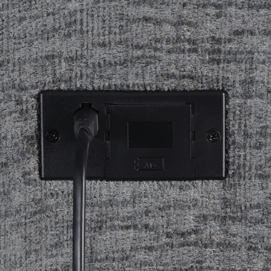 Bahrain Upholstered Armless Recliner Charcoal