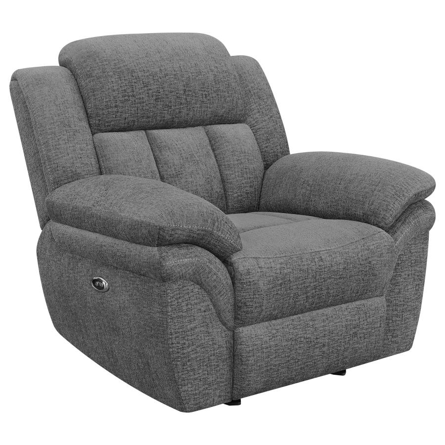 Bahrain Upholstered Power Glider Recliner Charcoal (image for) Bahrain Upholstered Power Glider Recliner Charcoal