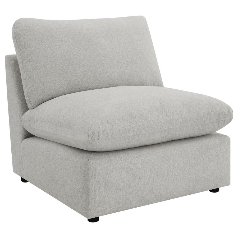 Collins Modular Armless Chair Grey (image for) Collins Modular Armless Chair Grey