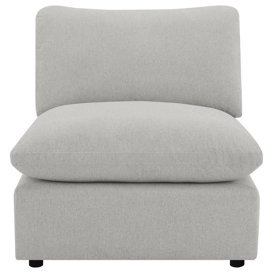 Collins Modular Armless Chair Grey